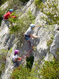 escalade grande voie dans les gorges du verdon